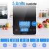KOIOS Digital Kitchen Scale Touch Glass Diet Food Postal 33lb/15kg