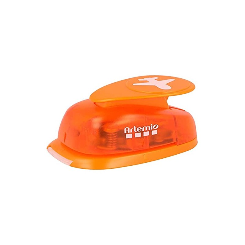 Artemio VIHCP289 Hole Punch, Plastic, Orange, 8.5 x 5 x