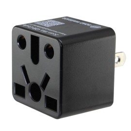 US Plug Adapter, EU/UK/CN/AU/India to USA (Type A) Plug Adapter, 2-Prong Travel Converter for North America Outlets, 13A, Black (1-Pack) (6)
