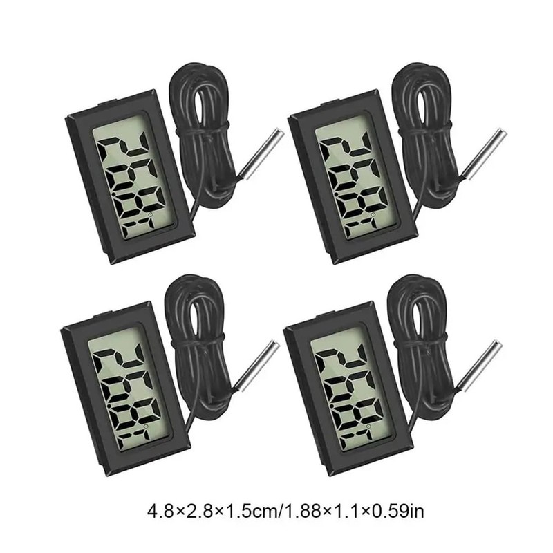 Funsto 5pcs Digital LCD Thermometer Water Temperature for Fridge Freezer