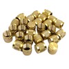 30 Pcs Schrader Core Caps, 1/4" HVAC Locking Caps Brass