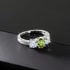 Gem Stone King 2.02 Cttw 925 Sterling Silver Peridot Moissanite