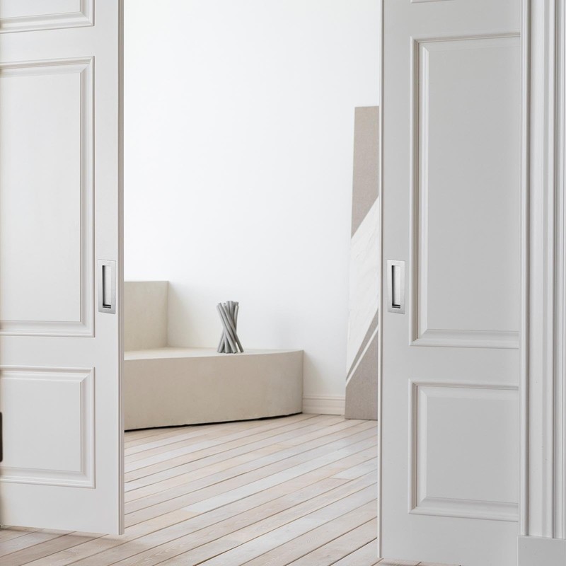 Ravinte 2 Pack Brushed Nickel Cabinet Pulls - Recessed Finger