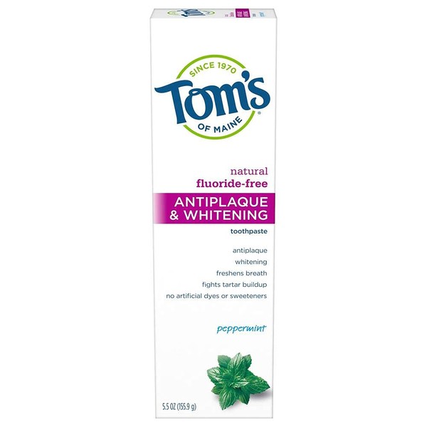 Toms of Maine Antiplaque and Whitening Peppermint, 5.5 Ounce (Pack of 3)