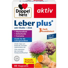Doppelherz Liver Plus | With choline as a contribution to the maintenance of normal liver function as well as normal fat metabolism - 80 capsules