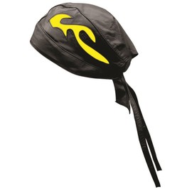 Allstate Leather Unisex Adult AL3232 Skull Cap One Size Black/Yellow