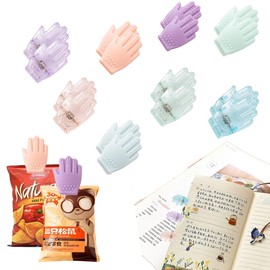 Koonafy 16 Pack Chip Clips Bag Clips for Food Packages Clips Binder Mini Finger Sealing Clamps for Food Storage Stationery Paper Bag (Chip Clips)