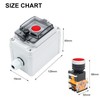 OELFFOW IP67 Button Switch Outdoor Waterproof Box Red Self-Locking Junction