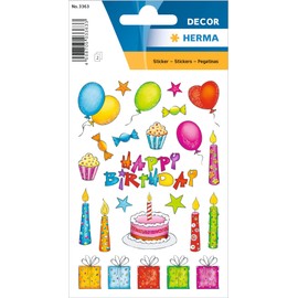 Herma Decor Stickers, Birthday and Glittery/2BL