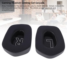 2 Pairs Headset Cooling Gel Ear Pads Replacement for G733 and G335 Cooling Gel Memory Foam Ear Cushions with Protein Leather Breathable Design