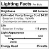 Satco S4627 Bi Pin G8 Base Halogen Light Bulb, 35