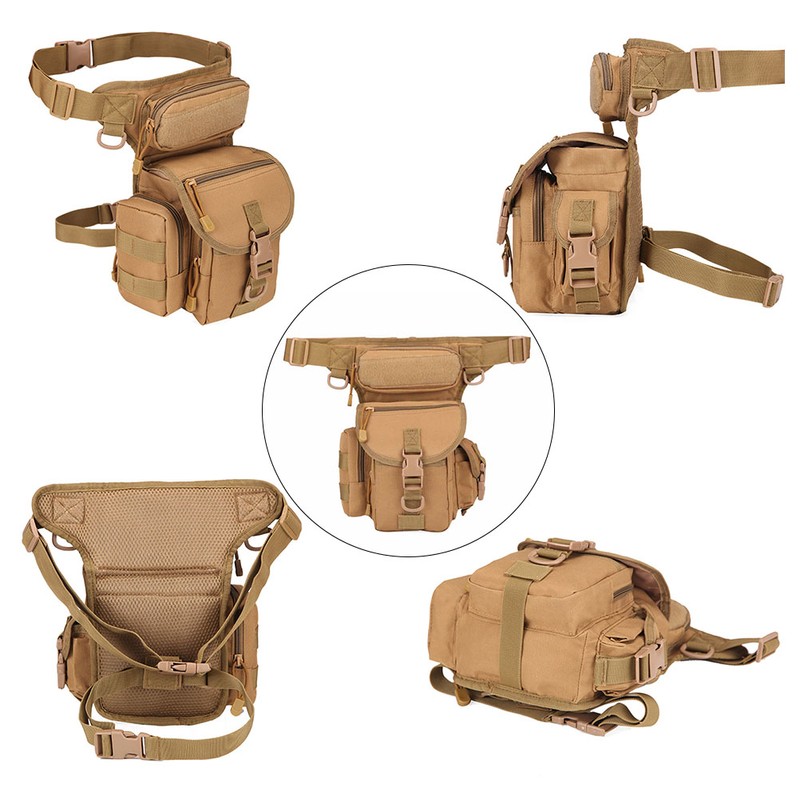 Men Adjustable Military Thigh Bag Utility Waist Pack Pouch Hiking