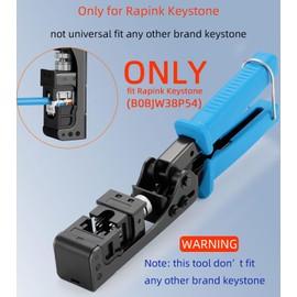 Rapink Speed Keystone Jack Tool for 90 Degree RJ45 Keystone, Ethernet Keystone Punch Down Tool for Time-saver and Effort-saver, Cat 6 Punch Down Tool Finger-hurt-free (Only for Rapink Keystone)