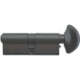 Rockwell Security 360 Degree European Profile Cylinder Lock Solid Brass Antique Black Finish for Commercial and Residential Doors Fits 2-3/8 Inch Thick Door