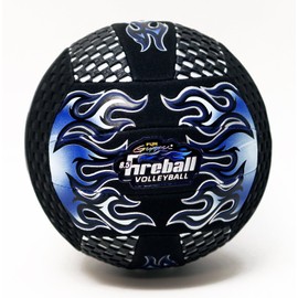 fun gripper 8.5" Fireball Volleyball (Sting Free) W/Embossed Flames -Blue by: Saturnian I