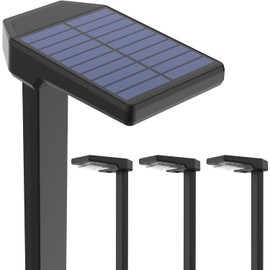 AUDERWIN - Luces solares para caminos al aire última intervensión, paquete de 4 luces inteligentes de paisaje RGBCW que cambian de color con 9 modelos de iluminación, resistentes al agua, decoración