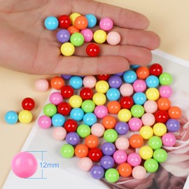 Laviesto 12mm Game Replacement Marbles Balls,96pcs Solid Color Acrylic Game Balls for Chinese Checkers,Board Game,Rainbow Bead Game,Color Sorting Toy,Marble Games (8 Colors)