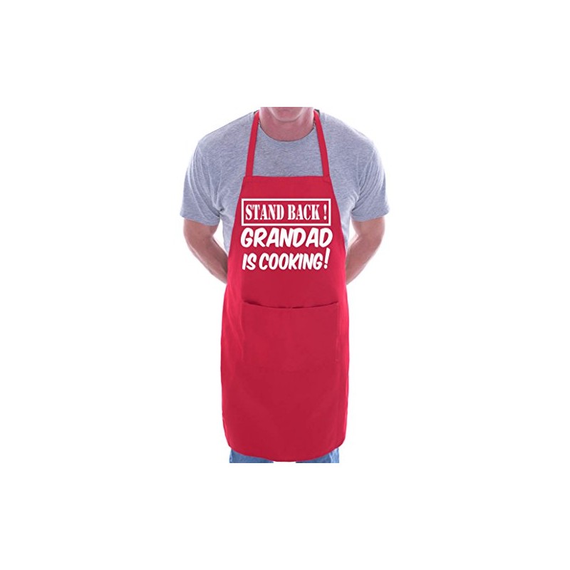 Stand Back Grandad Is Cooking Fathers Day BBQ Novelty Apron