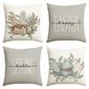 Artoid Mode Bunny Rabbits Eggs Eucalyptus Leaves Happy Easter Cushion