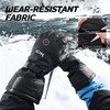 MCTi Leather Ski Gloves Men's Waterproof Touch Screen Long Gauntlet
