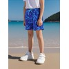 NATUST Boy's Swim Trunks Printed Beach Surf Shorts with Mesh