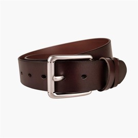 Glamicci Genuine Men's Leather Belt – 1.5"/38mm Real Leather Roller Buckle Belt | Ideal for Jeans, Casual,Cowboy & Workwear (70Coffee, 38-42" waist-125cm/49 Strap)
