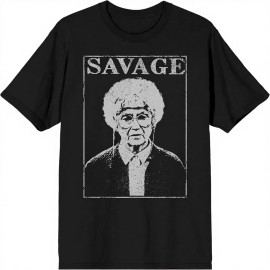 The Golden Girls Sophia Is Savage Distressed Graphic Men's Black 100% Cotton Vintage T-ShirtColor: Black, Size: M