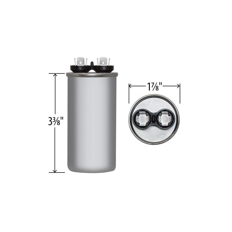 12741-30 uF MFD x 440 VAC Replaces GE/GENTEQ Round Capacitor