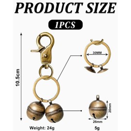 KGDUYC Cat Bell, Pet Bells, Extra Loud Cat and Dog Bell for Collar, Pet Tracker and Falconry, Cat Tracker, Robust Brass Collar Pendant with Rotating Lobster Clasp