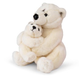 WWF 16871 Plush Toy Polar Bear with Baby