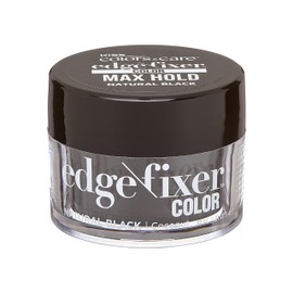KISS COLORS & CARE Color Edge Fixer 1.01 oz. (30mL) Travel Size - Natural Black, Hides Grays & Fills In Hairline, Moisturizing, No Flakes, 24 Hour Maximum Hold, Natural Results, Keep Edges In Check