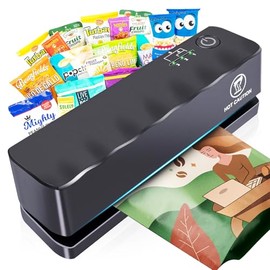 lazycozy® Mini Bag Sealer, Rechargeable Chip Bag Sealer with 5 Heating Levels, Portable Package Resealer for Snack Bags