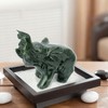 gemshan Jade Green Elephant Statues - Feng Shui Figurine Bring