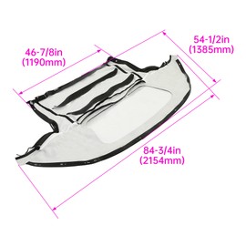 ECOTRIC Convertible Soft Top Compatible with 1990-2005 Mazda Miata, Black Sailcloth Vinyl Cabrio Roof Cover with Clear Plastic Window