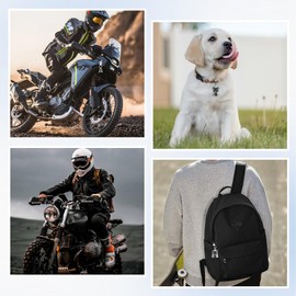 GUTERTOP Biker Bell Motorcycle Bell, Motorcycle Bell Lucky Charm, Guardian Bell, Motorcycle Portable with Peace Stainless Steel Protective Bell Angel Wings Gift (Silver), silver