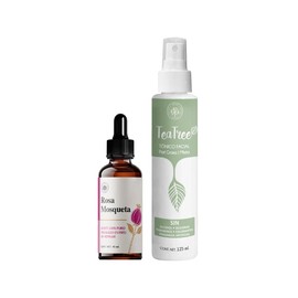 Árbora Pack Aceite de Rosa Mosqueta + Tónico Capilar |100% Puro Sin Refinar | Prensado en Frío | Hidrata - Regenera - Anti-Edad |Atenúa Estrías, Cicatrices y Líneas de Expresión | 45ml,125ml