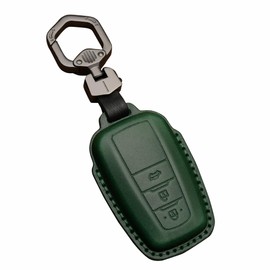 Felimoa Smart Key Cover, Cowhide Leather, New Crown, New Prius, green (dark green)