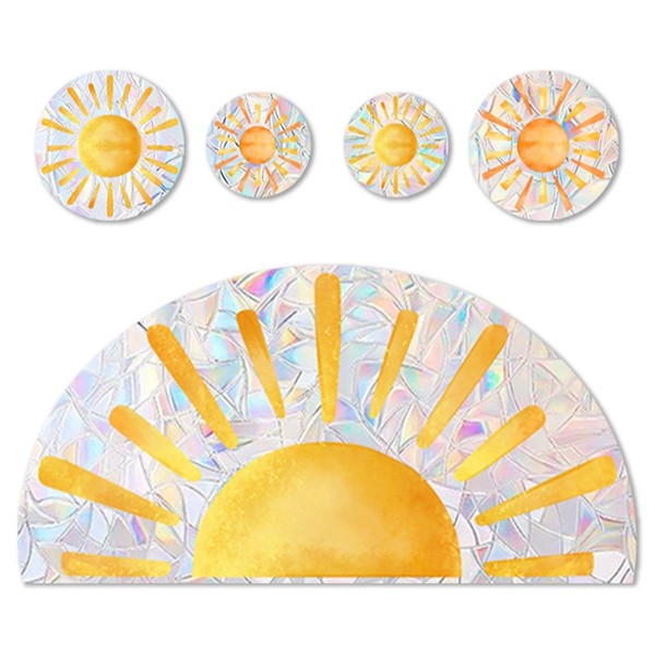 HDGSAFD 1 Set Sun Window Stickers, Colourful Window Stickers, Window