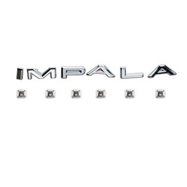 1Pc 1964 64 Impala Quarter Panel Emblems 3D Badge Letters Nameplate Replacement for Impala (Chrome)