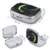 Metal 2 Compartment Pill Organizer Travel Friendly Portable Compact Pill
