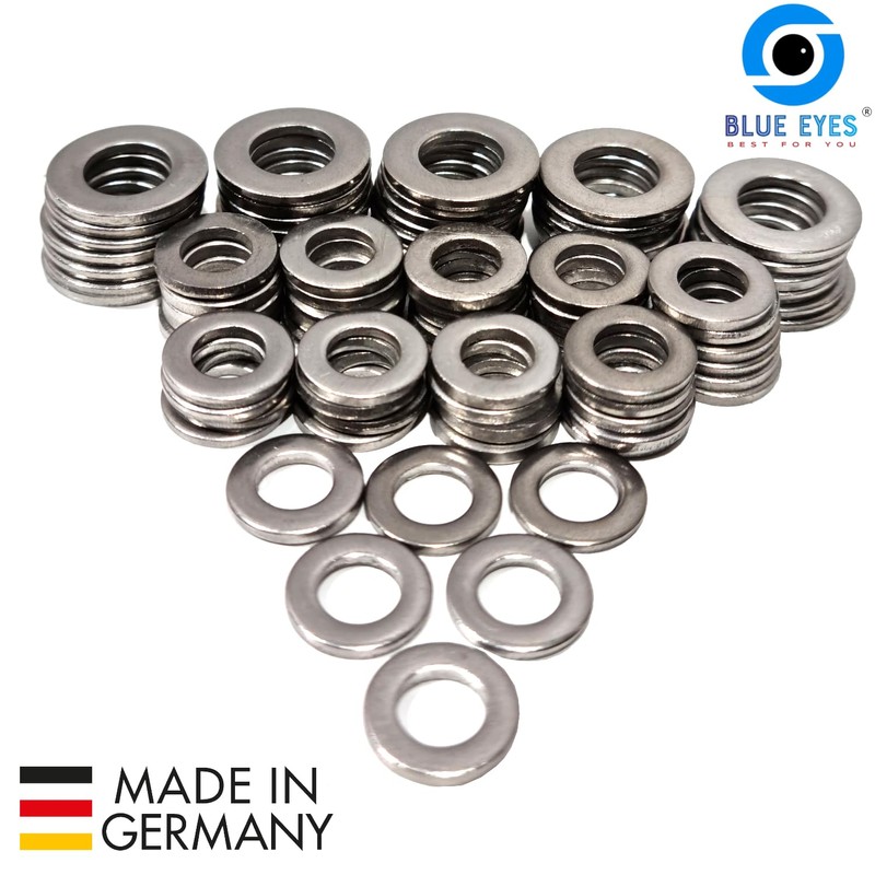 Blue Eyes Flat Washers Made of Stainless Steel DIN 125