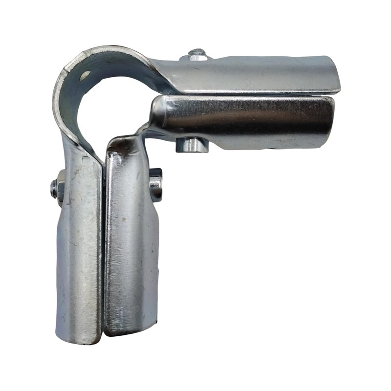 90 Degree 3-Way Pipe Connector, Stainless Steel End Rail Clamps,