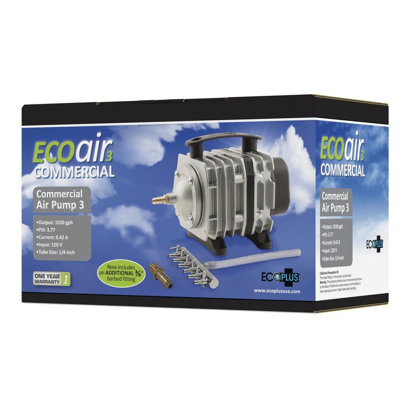 EcoPlus ECOair3 Commercial Grade Air Pump 1030 GPH - 35