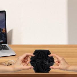 3D Printing Fidget Hexagon Fidget Toy Anti-Stress Fidget Toys Stress Relief Sensory Fidget Toy Fractal Fidget Hexago Sensory Toy for Adults Kids Maintaining Focus Stress Relief Anxiety (Black)