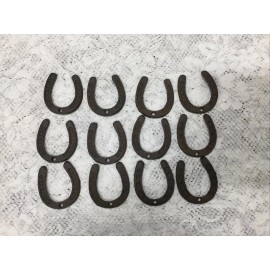 Cast Iron Set Of 12 -2 5/8” X 3” Horseshoes (0030)