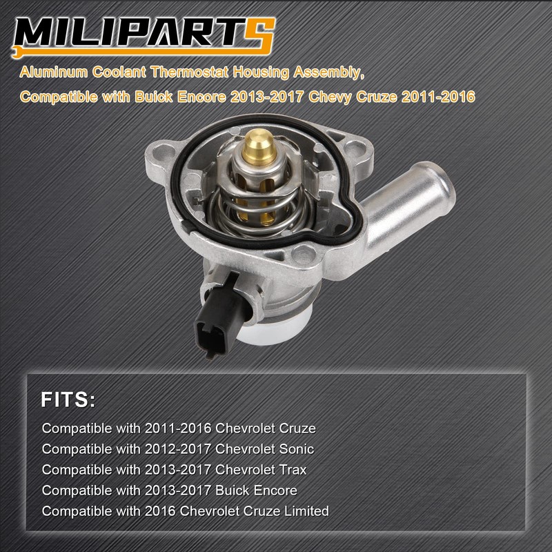 MILIPARTS Upgraded Aluminum Engine Coolant Thermostat Housing Assembly Compatible With