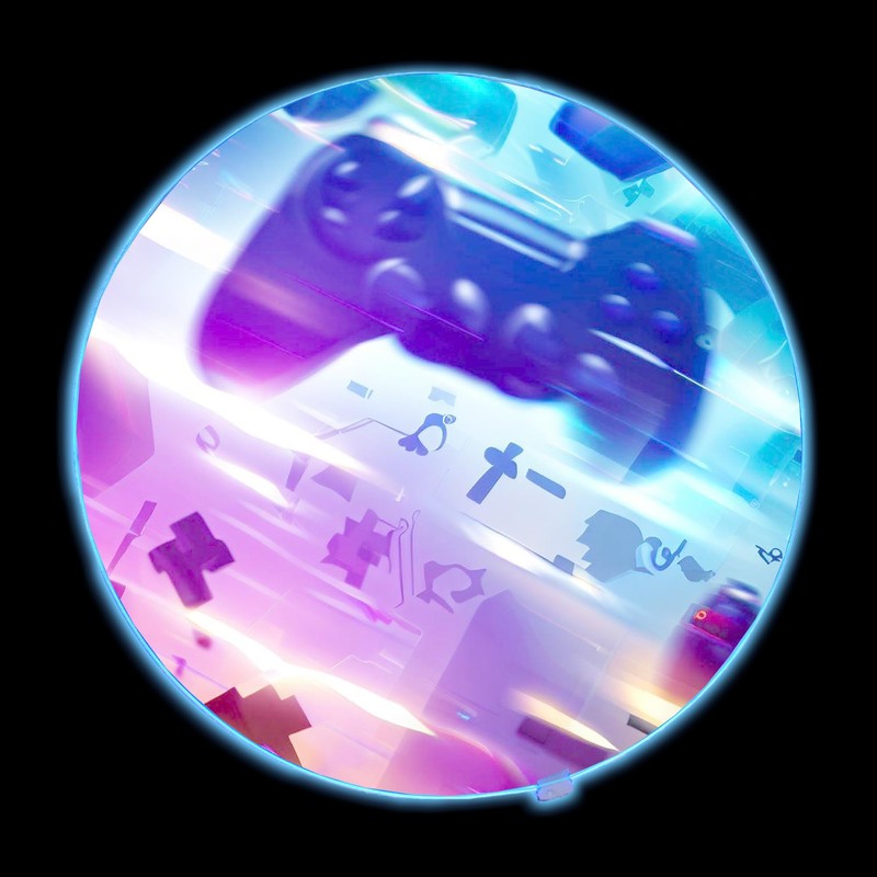DEALZOOM Gaming Chair Mat RGB Gaming Lights (Galaxy Controller 47”)