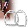 1Pair of Aluminum Kids Lightweight Stirrups Pad Equestrian Sports Horse