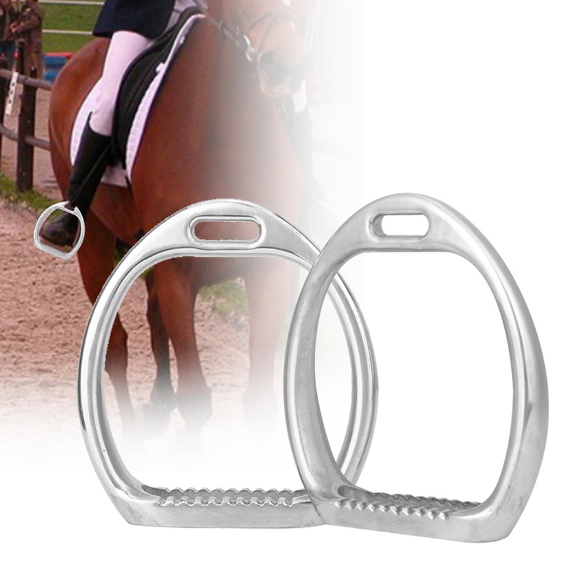 1Pair of Aluminum Kids Lightweight Stirrups Pad Equestrian Sports Horse