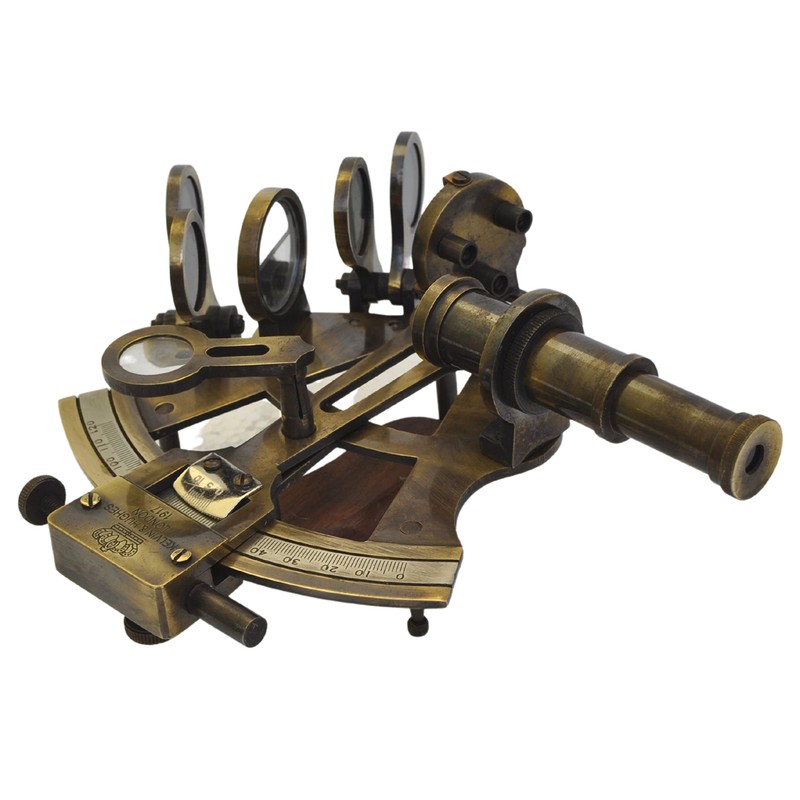 Medieval Replicas 5 inch Marine Sextant Large Brass Navigation Instruments